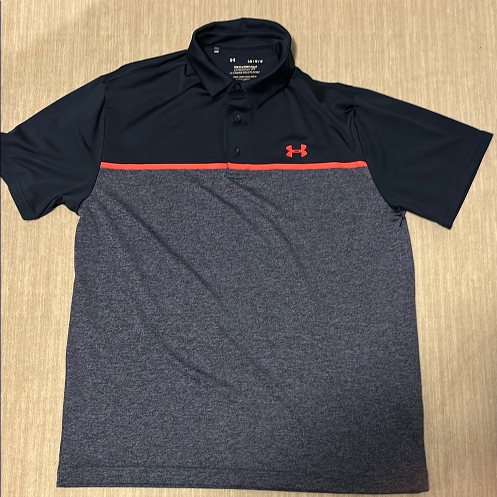 Under Armour Men's Navy and Gray Polo Shirt